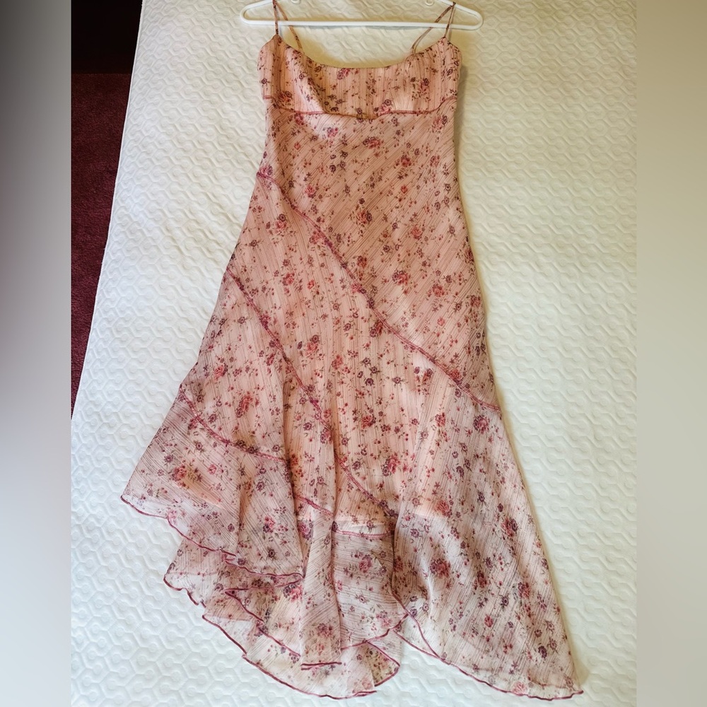 Allen B. By Allen Schwartz Pink Asymmetrical High-Low Dress